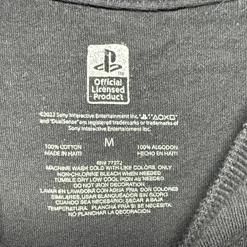 Sony PlayStation Black T-Shirt with Colorful Logo